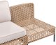Beliani Sofa ogrodowa w kształcie U dla 6 osób Omegana Modułowy Technorattan Jasnobeżowy 7