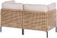 Beliani Sofa ogrodowa ze stolikiem dla 2 osób OMEGANA Technorattan Jasnobeżowy 3