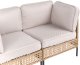 Beliani Sofa ogrodowa ze stolikiem dla 2 osób OMEGANA Technorattan Jasnobeżowy 7