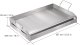 BBQ Płyta grillowa na kuchenkę 60x40 cm stalowa non stick na 2 palniki 2