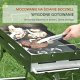 BBQ Płyta grillowa na kuchenkę 60x40 cm stalowa non stick na 2 palniki 3