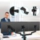 Triadyn Uchwyt biurkowy AdaptTriMount na trzy monitory 17-32" ergonomiczny regulowany obrotowy TRD-BLK-A3AL 4
