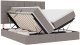 Mebel Elite Łóżko tapicerowane 180X200 szare dwuosobowe ze stelażem z pojemnikiem 1