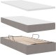 Mebel Elite Łóżko tapicerowane 180X200 szare dwuosobowe ze stelażem z pojemnikiem 8