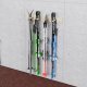 QLS Wieszak na narty drewniany 4 pary uchwyt ścienny na kijki 75,5 cm (11014) 4