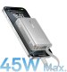 Baseus Powerbank PicoGo 10000mAh 45W z wyświetlaczem cyfrowym z wbudowanym kablem USB-C - tytanowy 7