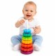 LeanToys Piramida Obrotowa Wieża Sorter Układanka Tęczowa 36cm 6 El. EDUKAMP (20242) 2