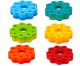 LeanToys Piramida Obrotowa Wieża Sorter Układanka Tęczowa 36cm 6 El. EDUKAMP (20242) 4