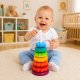 LeanToys Piramida Obrotowa Wieża Sorter Układanka Tęczowa 36cm 6 El. EDUKAMP (20242) 5