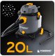 Odkurzacz przemysłowy Powermat 20L 2000W do kurzu wody tapicerki 4 końcówki 2 rury 3L 15