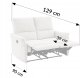 Kontrasto Fotel rozkładany dwuosobowy TIMO DUO 130x90x99 cm szenil beżowy 9