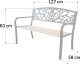 Kontrasto Ławka ogrodowa parkowa LO1002 127x58x83 cm drewno metal z oparciem 9