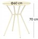 Kontrasto Stół ogrodowy COMO PRO fi60 70 cm kremowy metalowy okrągły na taras 2
