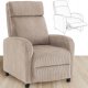 Kontrasto Fotel rozkładany LUCAS FW102 sztruks taupe recliner z podnóżkiem wypoczynkowy 13