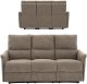 Kontrasto Sofa fotel rozkładany TIMO TRIO 177 cm szenil brązowy 3-osobowa 2
