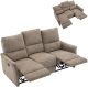 Kontrasto Sofa fotel rozkładany TIMO TRIO 177 cm szenil brązowy 3-osobowa 3