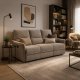 Kontrasto Sofa fotel rozkładany TIMO TRIO 177 cm szenil brązowy 3-osobowa 7
