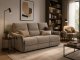 Kontrasto Sofa fotel rozkładany TIMO TRIO 177 cm szenil brązowy 3-osobowa 8