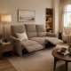 Kontrasto Sofa fotel rozkładany TIMO TRIO 177 cm szenil brązowy 3-osobowa 9