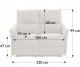 Kontrasto Sofa fotel rozkładany TIMO DUO 130 cm szenil brązowy 2-osobowa 3