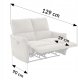Kontrasto Sofa fotel rozkładany TIMO DUO 130 cm szenil brązowy 2-osobowa 4