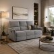 Kontrasto Sofa fotel rozkładany TIMO TRIO 177 cm szenil szary 3-osobowa 7
