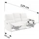Kontrasto Sofa fotel rozkładany TIMO TRIO 177 cm szenil beżowy 3-osobowa 12
