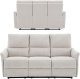 Kontrasto Sofa fotel rozkładany TIMO TRIO 177 cm szenil beżowy 3-osobowa 2