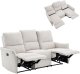 Kontrasto Sofa fotel rozkładany TIMO TRIO 177 cm szenil beżowy 3-osobowa 3