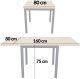 Kontrasto Stół rozkładany Alex 80-160x80 cm dąb do jadalni i salonu 4