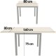 Kontrasto Stół rozkładany Alex 80-160x80 cm jasny dąb do jadalni i salonu 4