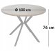 Kontrasto Stół okrągły Erik fi100 76 cm orzech blat nogi metal do jadalni kuchni 3