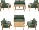 Kontrasto Zestaw mebli ogrodowych MAKIRA 4os akacja sofa 2 fotele stolik 2