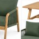 Kontrasto Zestaw mebli ogrodowych MAKIRA 4os akacja sofa 2 fotele stolik 4