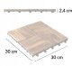 Kontrasto Panel tarasowy PNT1 30x30 akacja drewno 10 szt podest na taras balkon 4