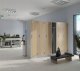 Jan Nowak Szafka ubraniowa pracownicza czterokomorowa biała/dąb sonoma, 800 x 1800 x 500 mm: Kacper Eco* Design (5902560332339) 5