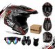 PRO-BIKER Kask Crossowy Motocyklowy Enduro Quad Lekki Gogle Rękawice Maska M Braders (18751183425) 1