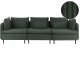 Beliani Sofa modułowa dla 3 osób EGERIS Ciemnozielony Sztruks (726943 Bel) 1