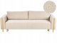 Beliani Sofa rozkładana dla 3 osób KVAM Boucle Jasnobeżowy ze schowkiem (672357) 1