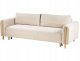 Beliani Sofa rozkładana dla 3 osób KVAM Boucle Jasnobeżowy ze schowkiem (672357) 2