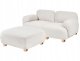 Beliani Sofa modułowa dla 2 osób AMLI Złamana biel Boucle z otomaną (732383) 1