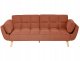 Beliani Sofa rozkładana dla 3 osób ASBY Pomarańczowy (810155) 1