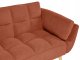Beliani Sofa rozkładana dla 3 osób ASBY Pomarańczowy (810155) 3