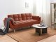 Beliani Sofa rozkładana dla 3 osób ASBY Pomarańczowy (810155) 9