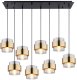 Lampa wisząca Globe Milley Czarna Matowa, Szkło, 8x E27, Globo 4