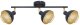 Lampa sufitowa Italux Spot Reflektor Savio Czarny/Złoty 3-Punktowy 1