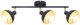 Lampa sufitowa Italux Spot Reflektor Savio Czarny/Złoty 3-Punktowy 2