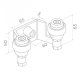PSG Uchwyt 60mm górny do bram przesuwnych (2 rolki) czarny RAL9005 (60.023.9005) 2