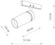 Nowodvorski Lampa Szynowa Spot LED Nano-LVM Zoom 2W 1F 10
