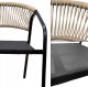 Gerimport Krzesło ogrodowe PORTINO 53x62x75 technorattan textilene sztaplowane czarne 5